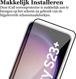 Screenprotector geschikt voor Samsung Galaxy S23 Plus - Gehard Glas Screen Protector FullGuard