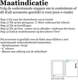 Hoes geschikt voor Kobo Aura Edition 2 - Book Case Premium Sleep Cover Leer Hoesje met Auto/Wake Functie - Zwart