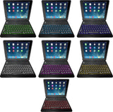 Apple iPad 9.7 (2017 / 2018) Hoes Toetsenbord Case Draadloos Bluetooth met Verlichting - 360 Graden Roteerbaar - van iCall