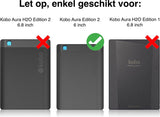 Hoes geschikt voor Kobo Aura Edition 2 - Book Case Premium Sleep Cover Leer Hoesje met Auto/Wake Functie - Roze