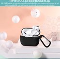 Hoesje geschikt voor Airpods Pro - Shock Proof Siliconen Case Cover Hoes Zwart
