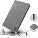 Apple iPad Air 10.5 (2019) Hoes - Canvas Eco Leer Smart Book Case Hoesje - iCall - Grijs