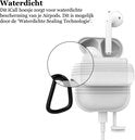 Waterdichte Hoesje geschikt voor Airpods 1 / Airpods 2 - Shock Proof Siliconen Waterproof Case Cover Hoes Wit