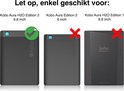 Hoes geschikt voor Kobo Aura H2O Edition 2 - Book Case Premium Sleep Cover Leer Hoesje met Auto/Wake Functie - Blauw