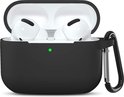Hoesje geschikt voor Airpods Pro - Shock Proof Siliconen Case Cover Hoes Zwart