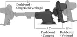 Auto Telefoonhouders / Smartphone Houder / GSM Houder - Universeel met Zuignap voor Voorruit & Dashboard