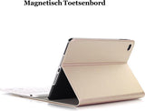 Samsung Tab A9 Plus Hoes met Toetsenbord - KeyGuard Book Case Cover Leer Roségoud