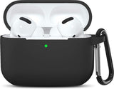 Hoesje geschikt voor Airpods Pro - Shock Proof Siliconen Case Cover Hoes Zwart