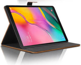 Samsung Galaxy Tab A 10.1 (2019) Hoes - Lederen Book Case Smart Cover - iCall - Okerbruin