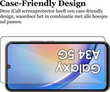 Screenprotector geschikt voor Samsung Galaxy A34 - Gehard Glas Beschermglas Tempered Glass Screen Protector