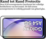 Screenprotector geschikt voor Samsung Galaxy A54 - Gehard Glas Screen Protector FullGuard