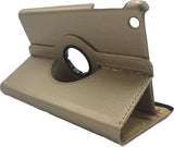 Hoes voor Apple iPad Mini 1 / 2 / 3 Book Case 360 Graden Draaibaar - Goud Leer Cover Rotatie Hoesje voor iPad Mini 1 / 2 / 3