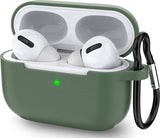 Hoesje geschikt voor Airpods Pro - Shock Proof Siliconen Case Cover Hoes Groen