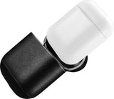 Hoesje geschikt voor Airpods 1 / Airpods 2 - Lederen Cover Hoes Zwart