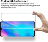 Screenprotector geschikt voor Huawei P30 Lite - Tempered Glass Gehard Glas - Case Friendly