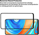 Screenprotector geschikt voor Xiaomi Redmi Note 9 Pro - Full Screen Protector Glas