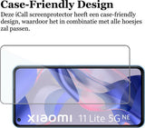Screenprotector geschikt voor Xiaomi Mi 11 Lite 5G NE - Glas Screen Protector