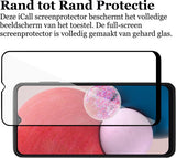 Screenprotector geschikt voor Samsung Galaxy A13 4G - Gehard Glas Beschermglas Tempered Glass Volledig Dekkende Screen Protector