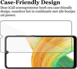 Screenprotector geschikt voor Samsung Galaxy A33 - Gehard Glas Beschermglas Tempered Glass Screen Protector