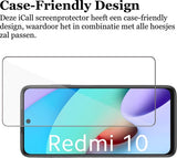 Screenprotector geschikt voor Xiaomi Redmi 10 - Beschermglas - Glas Screen Protector