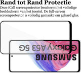 Screenprotector geschikt voor Samsung Galaxy A53 - Gehard Glas Beschermglas Tempered Glass Volledig Dekkende Screen Protector
