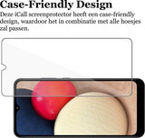 Screenprotector geschikt voor Samsung A02s - Glas Screen Protector