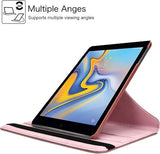 Samsung Galaxy Tab A 10.5 (2018) Hoesje 360 Graden Draaibaar Book Case Hoes van iCall - Roségoud