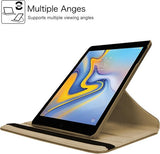 Samsung Galaxy Tab A 10.5 (2018) Hoesje 360 Graden Draaibaar Book Case Hoes van iCall - Goud