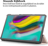 Samsung Galaxy Tab S5e Hoes - Smart Book Case Hoesje - iCall - Goud