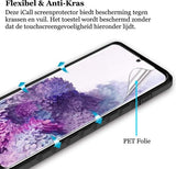 Screenprotector geschikt voor Samsung S20 - Full Glas PET Folie Screen Protector