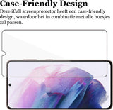 Screenprotector geschikt voor Samsung S21 - Glas Full Screen