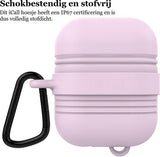 Waterdichte Hoesje geschikt voor Airpods 1 / Airpods 2 - Shock Proof Siliconen Waterproof Case Cover Hoes Roze