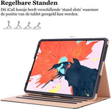 Apple iPad Pro 11 (2018) Hoes Smart Vintage Book Case Leer Zwart - Hoesje van iCall