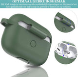 Hoesje geschikt voor Airpods Pro - Shock Proof Siliconen Case Cover Hoes Groen