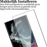 Screenprotector geschikt voor Samsung Galaxy S22 Ultra - Gehard Glas Beschermglas Tempered Glass Volledig Dekkende Screen Protector
