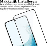 Screenprotector geschikt voor Samsung Galaxy S22 - Gehard Glas Beschermglas Tempered Glass Volledig Dekkende Screen Protector