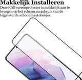 Screenprotector geschikt voor Samsung Galaxy S21 FE - Gehard Glas Beschermglas Tempered Glass Volledig Dekkende Screen Protector