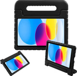 iPad 10.9 2022 Hoes - Kinder Back Cover Kids Case Hoesje Zwart