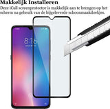Screenprotector geschikt voor Xiaomi Mi 9 - Tempered Gehard Glas - Full Screen Volledig Beeld - iCall