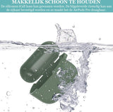 Hoesje geschikt voor Airpods Pro - Shock Proof Siliconen Case Cover Hoes Groen
