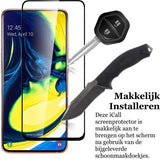 Screenprotector geschikt voor Samsung A80 - Full Screen Protector Glas