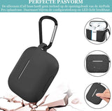 Hoesje geschikt voor Airpods Pro - Shock Proof Siliconen Case Cover Hoes Zwart