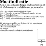 Hoes geschikt voor Kobo Nia - Book Case Premium Sleep Cover Leer Hoesje met Auto/Wake Functie - Marmer