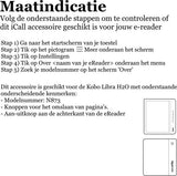 Hoes geschikt voor Kobo Libra H2O - Book Case Premium Sleep Cover Leer Hoesje met Auto/Wake Functie - Blauw