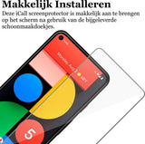 1x Screenprotector geschikt voor Google Pixel 5 - Glas Tempered Screen Protector Full Screen