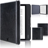 Hoes geschikt voor Kobo Forma - Book Case Premium Sleep Cover Leer Hoesje met Auto/Wake Functie - Zwart