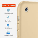 iPad 2019 / 2020 / 2021 Hoes Smart Cover - 10.2 inch - Trifold Book Case Leer Tablet Hoesje Goud