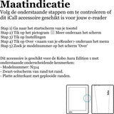 Hoes geschikt voor Kobo Aura Edition 1 - Book Case Premium Sleep Cover Leer Hoesje met Auto/Wake Functie - Zwart