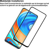 Screenprotector geschikt voor Xiaomi Redmi Note 9 Pro - Full Screen Protector Glas