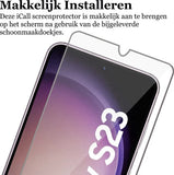 Screenprotector geschikt voor Samsung Galaxy S23 - Gehard Glas Beschermglas Tempered Glass Screen Protector